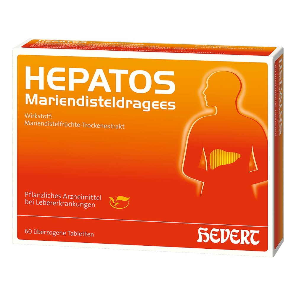Das Produktfoto zeigt Hepatos Mariendisteldragees (60 stk) PZN 07112340