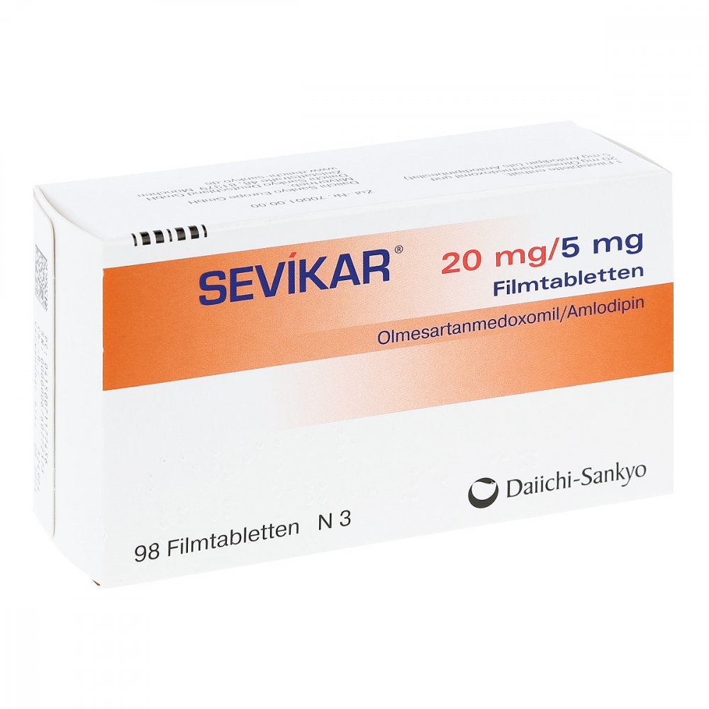 Sevikar 20 Mg/5 Mg Filmtabletten (98 stk)