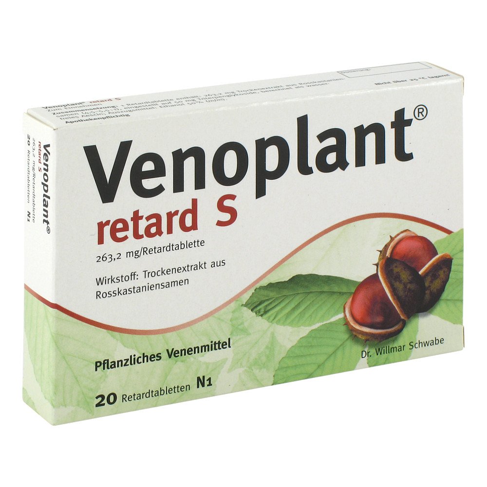 Das Produktfoto zeigt Venoplant Retard S Tabl. (20 stk) PZN 07118816