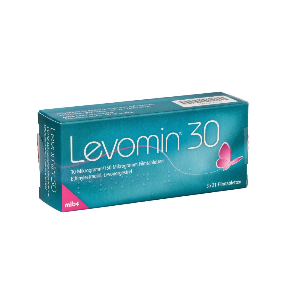 Levomin 30 30 Mikrogramm/150 Mikrogramm Filmtabl. (3X21 stk)