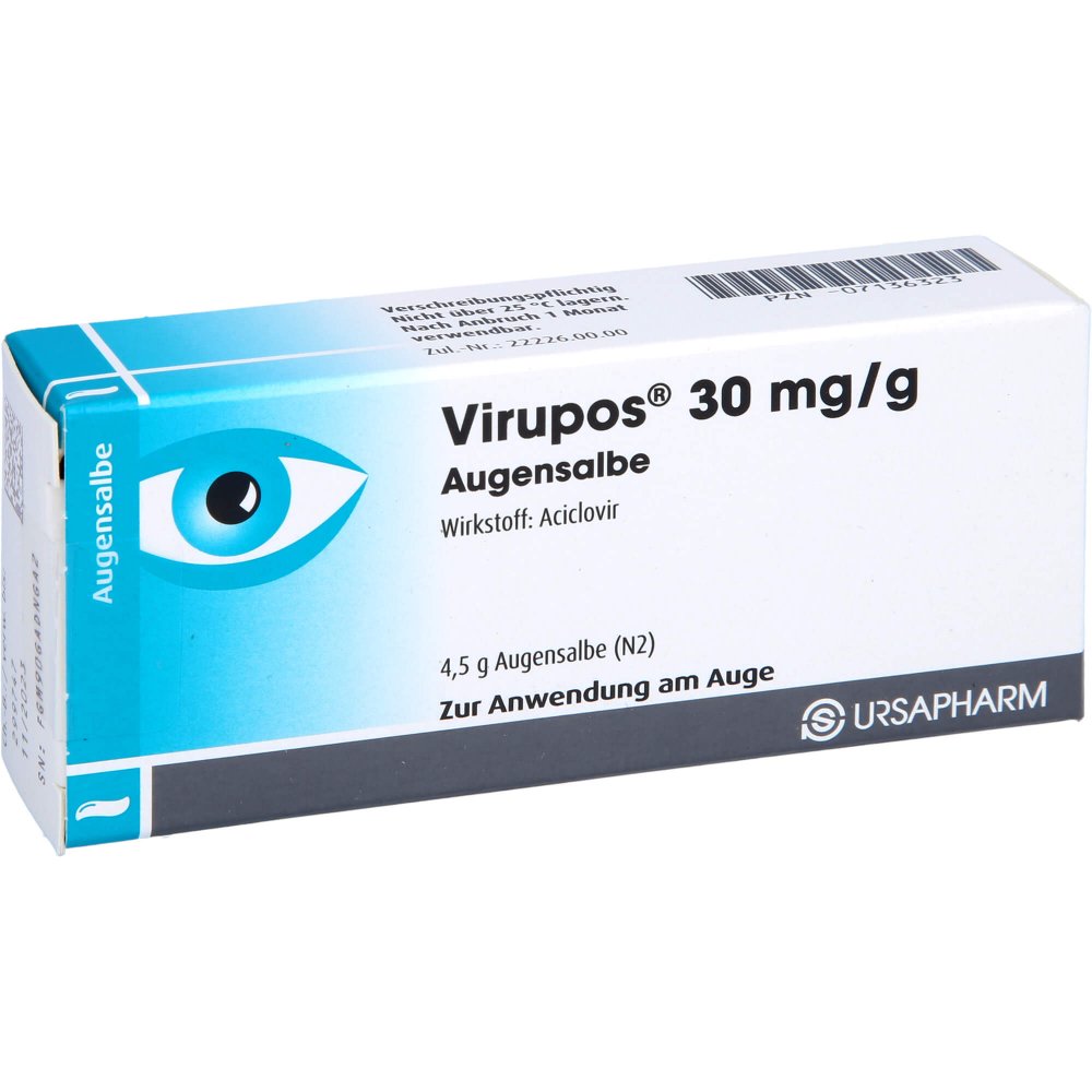 Das Produktfoto zeigt Virupos Augensalbe (4.5 g) PZN 07136323