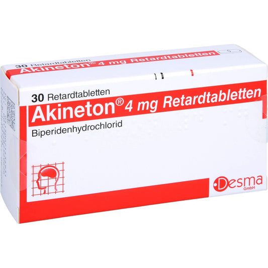 Das Produktfoto zeigt Akineton 4 Mg Retardtabletten (30 stk) PZN 07143493
