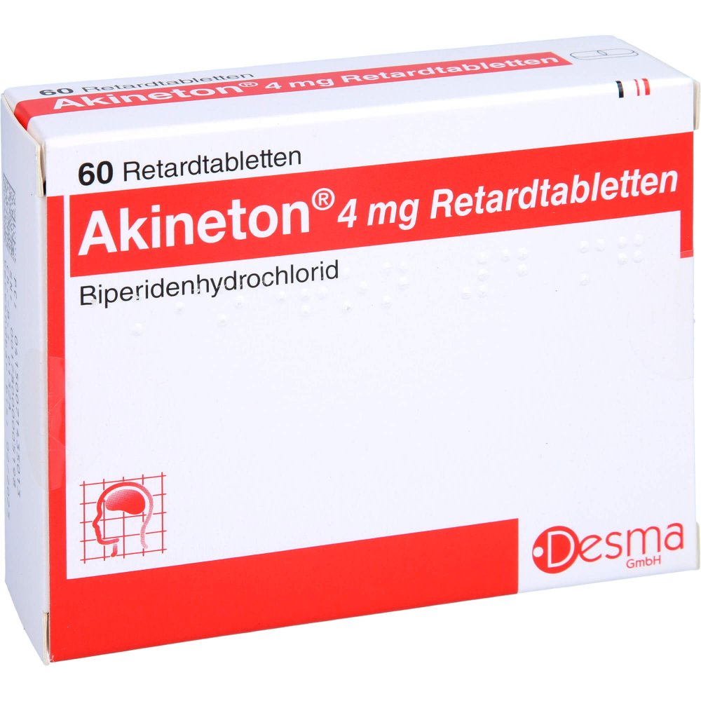 Das Produktfoto zeigt Akineton 4 Mg Retardtabletten (60 stk) PZN 07143501