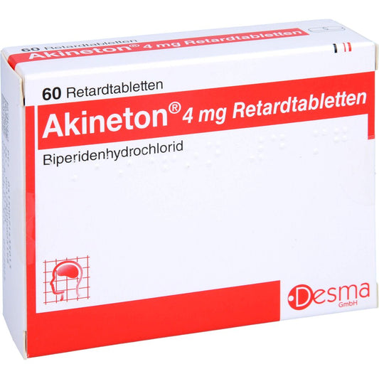Das Produktfoto zeigt Akineton 4 Mg Retardtabletten (60 stk) PZN 07143501