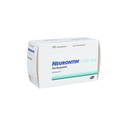 Das Produktfoto zeigt Neurontin 100 Mg Hartkapseln (100 stk) PZN 07153907
