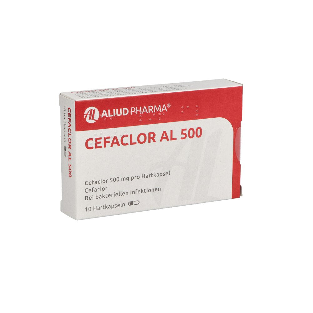 Das Produktfoto zeigt Cefaclor Al 500 Hartkapseln (10 stk) PZN 07156432