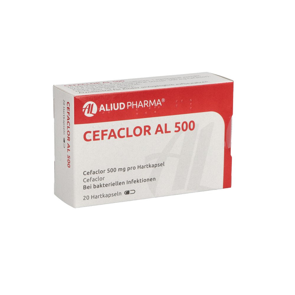 Das Produktfoto zeigt Cefaclor Al 500 Hartkapseln (20 stk) PZN 07156449