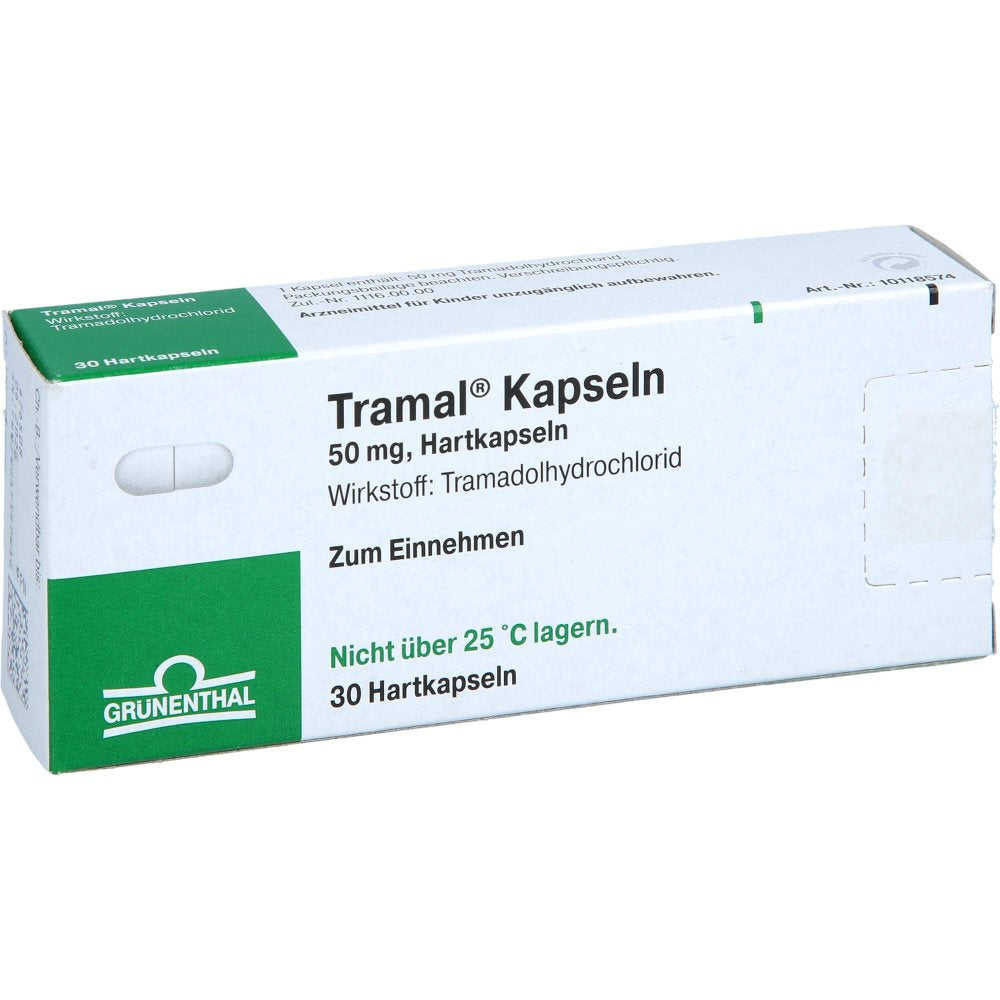 Das Produktfoto zeigt Tramal Hartkapseln (30 stk) PZN 07186284