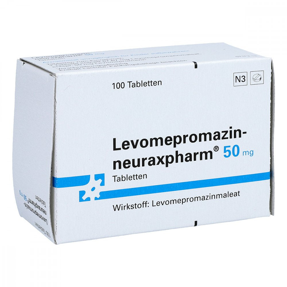 Das Produktfoto zeigt Levomepromazin-Neuraxpharm 50 Mg Tabletten (100 stk) PZN 07229266