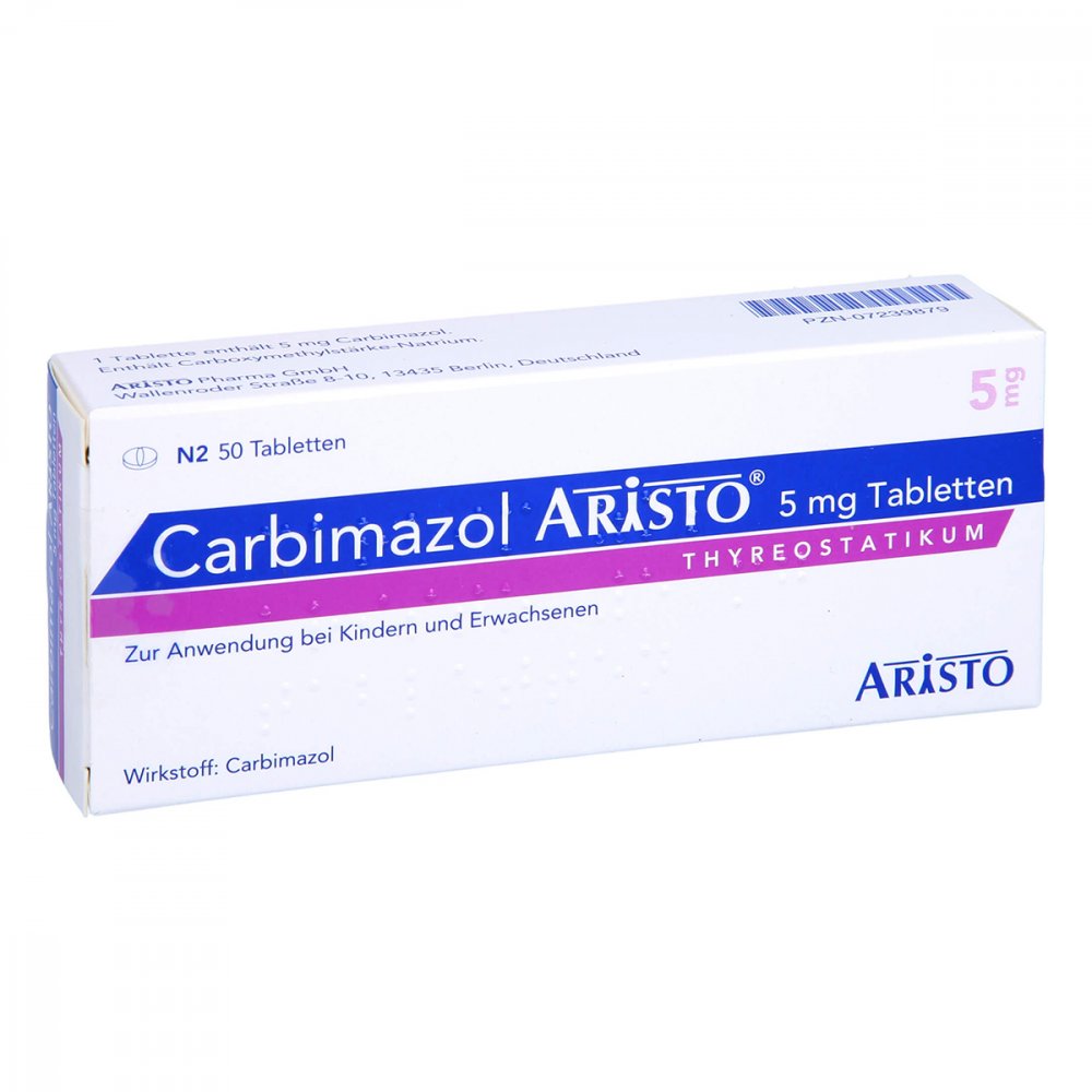 Carbimazol Aristo 5 Mg Tabletten (50 stk)
