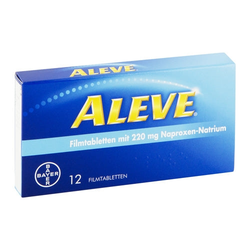 Das Produktfoto zeigt Aleve Filmtabletten (12 stk) PZN 07243674