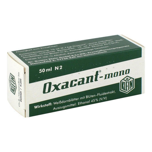 Das Produktfoto zeigt Oxacant Mono Tropfen (50 ml) PZN 07264268