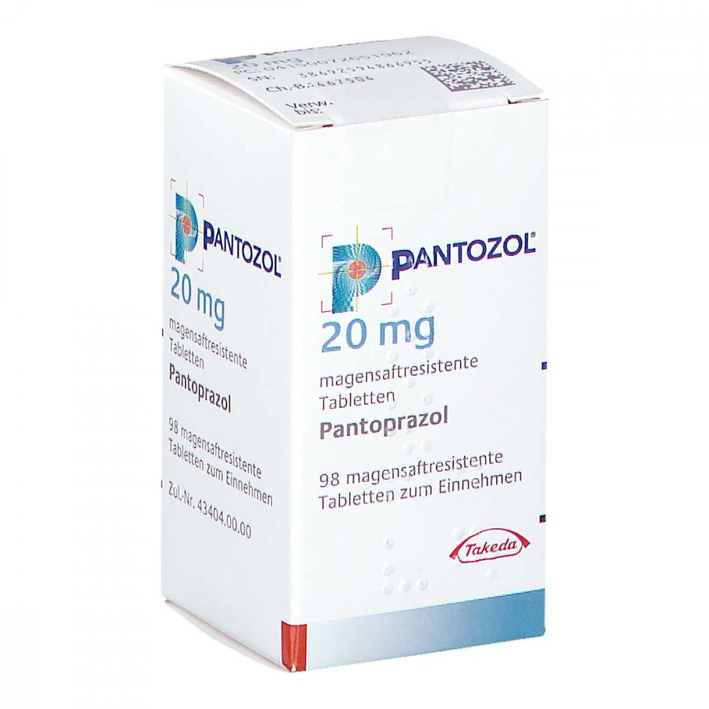 Das Produktfoto zeigt Pantozol 20 Mg Magensaftresistente Tabletten (98 stk) PZN 07265196