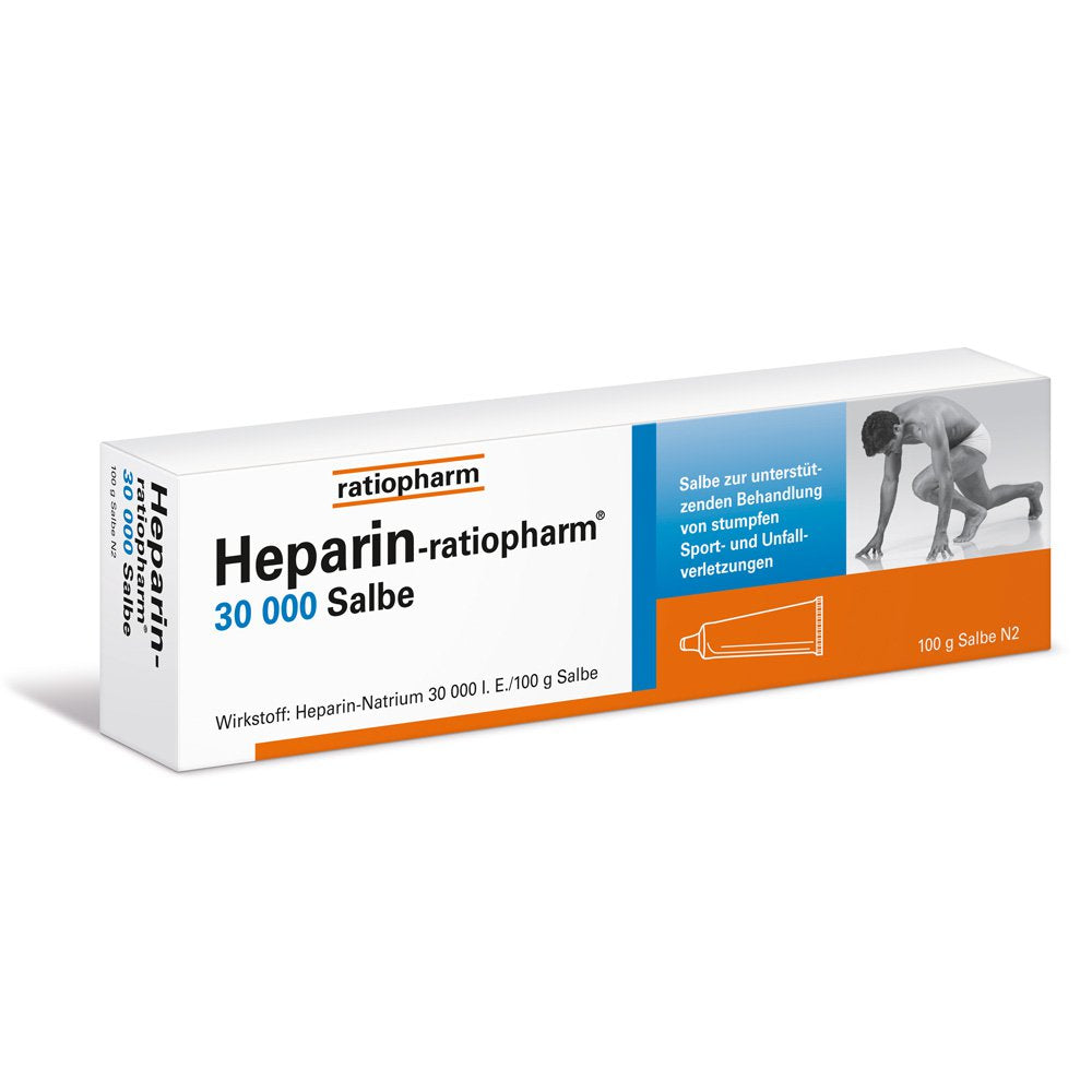 Das Produktfoto zeigt Heparin-Ratiopharm 30.000 Salbe (100 g) PZN 07292715