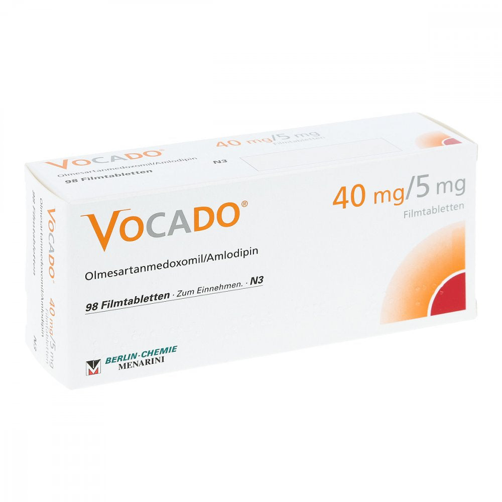 Das Produktfoto zeigt Vocado 40 Mg/5 Mg Filmtabletten (98 stk) PZN 07293985