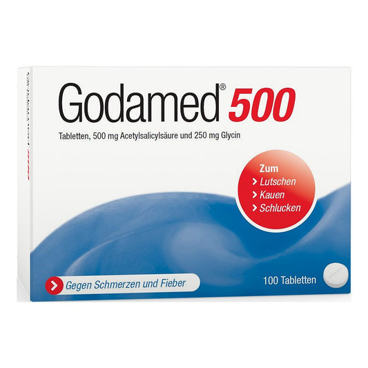 Das Produktfoto zeigt Godamed 500 Tabletten (100 stk) PZN 07300604