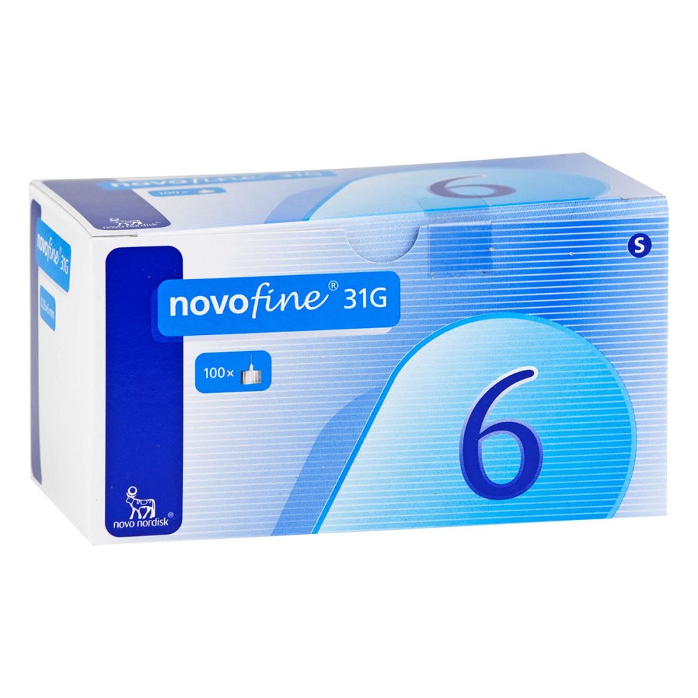Das Produktfoto zeigt Novofine Nadeln 0,25x6 Mm (100 stk) PZN 07305949