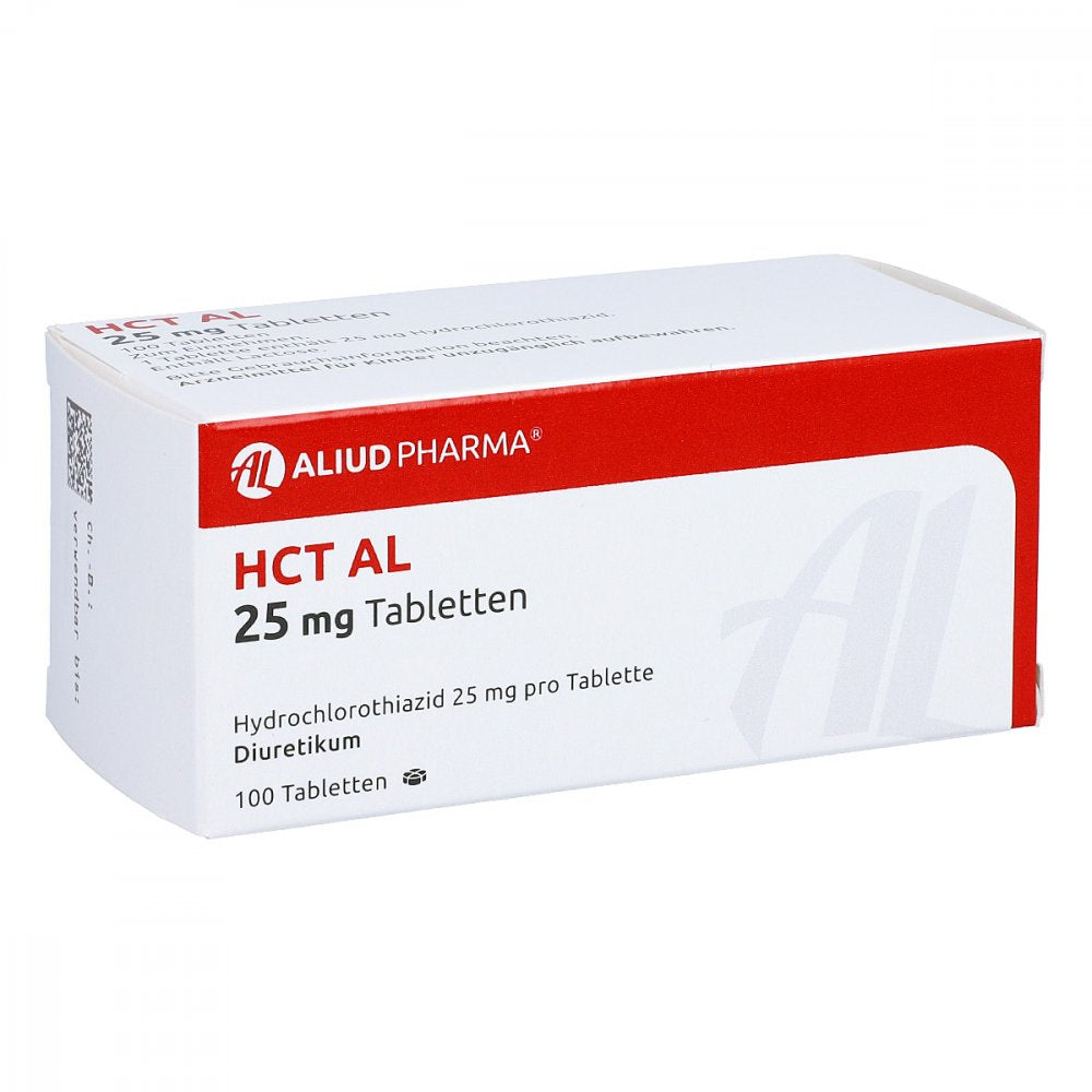 Das Produktfoto zeigt Hct Al 25 Mg Tabletten (100 stk) PZN 07333710