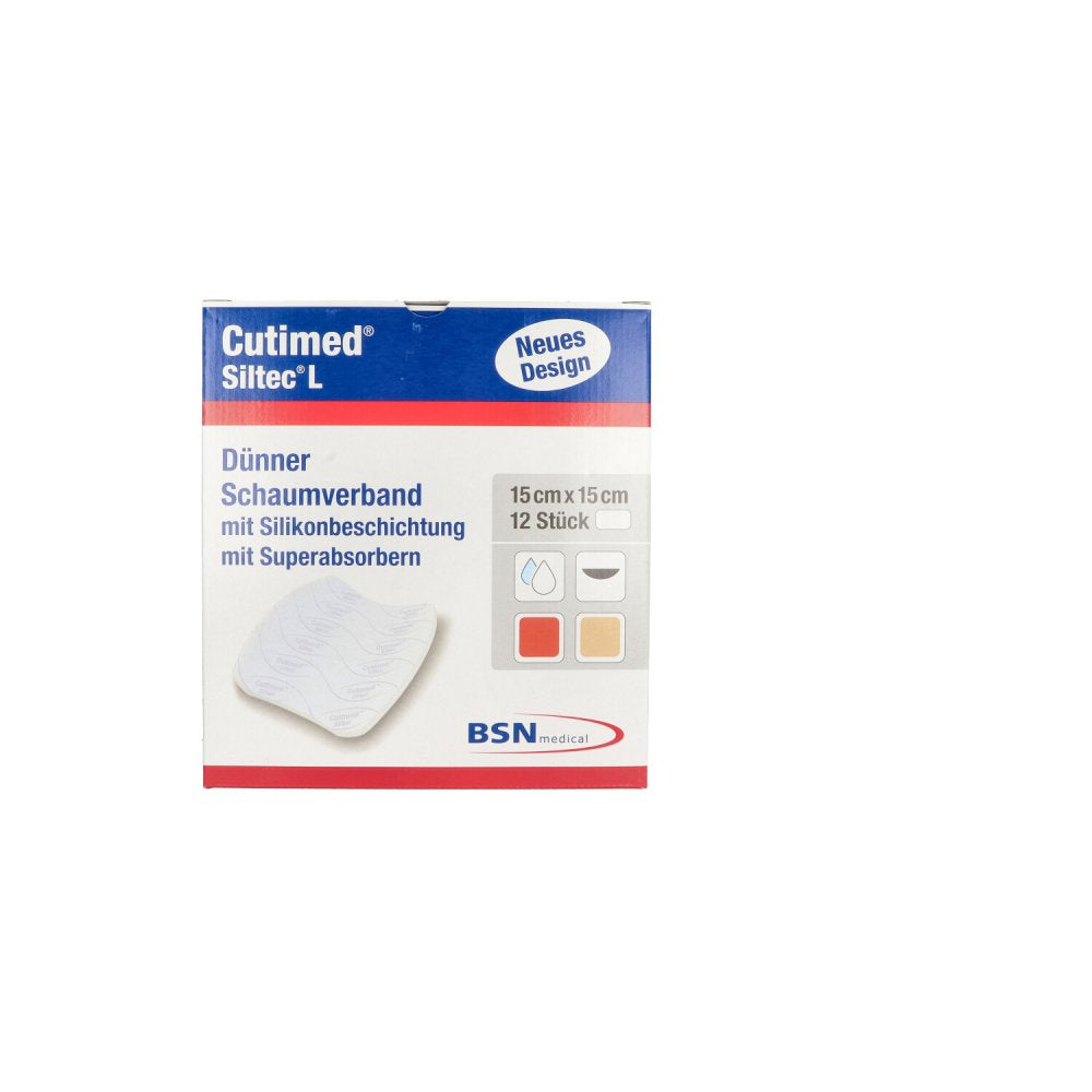 Cutimed Siltec L Schaumverb.15x15 Cm Dü.San.Haf. (12 stk)