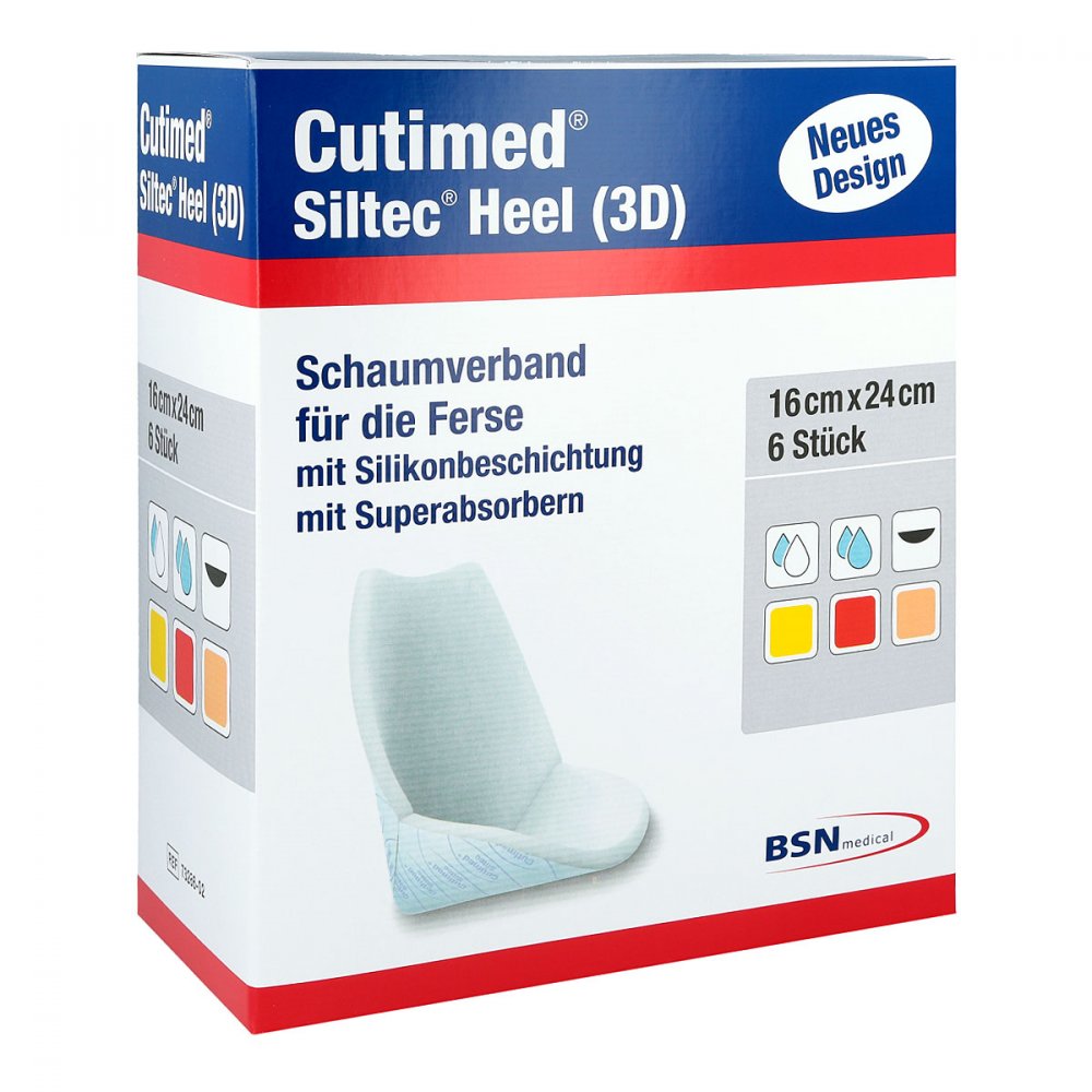 Cutimed Siltec Heel 3d 16x24 Cm Kompressen (6 stk)