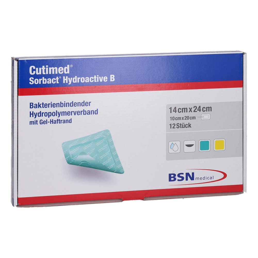 Cutimed Sorbact Hydroactive B Gel-V.14x24 Cm Haft. (12 stk)