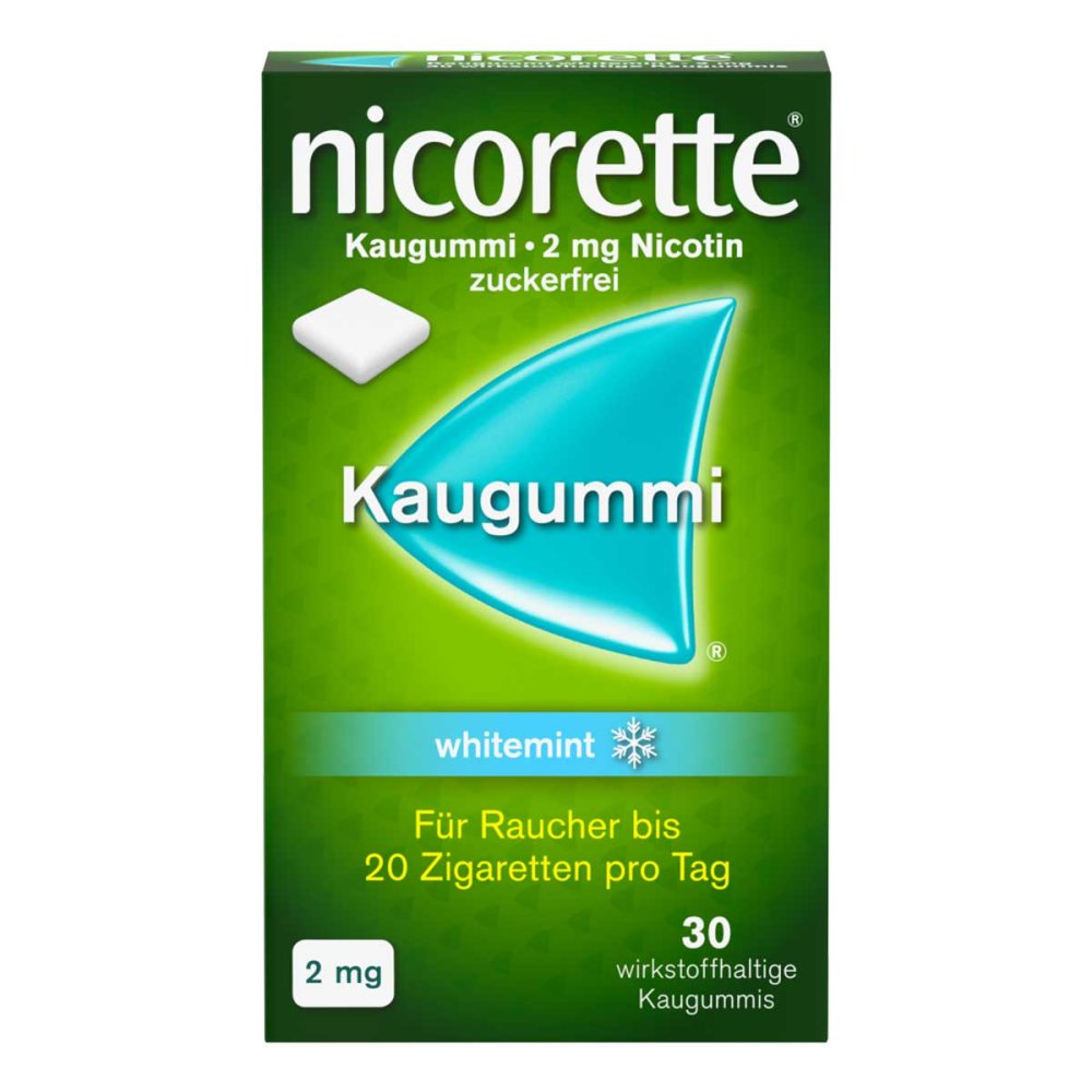 Nicorette Kaugummi 2 Mg Whitemint (30 stk)