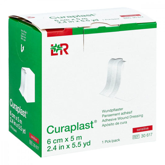 Das Produktfoto zeigt Curaplast Wundschnellverb.Sensitiv 6 Cmx5 M (1 stk) PZN 07366804