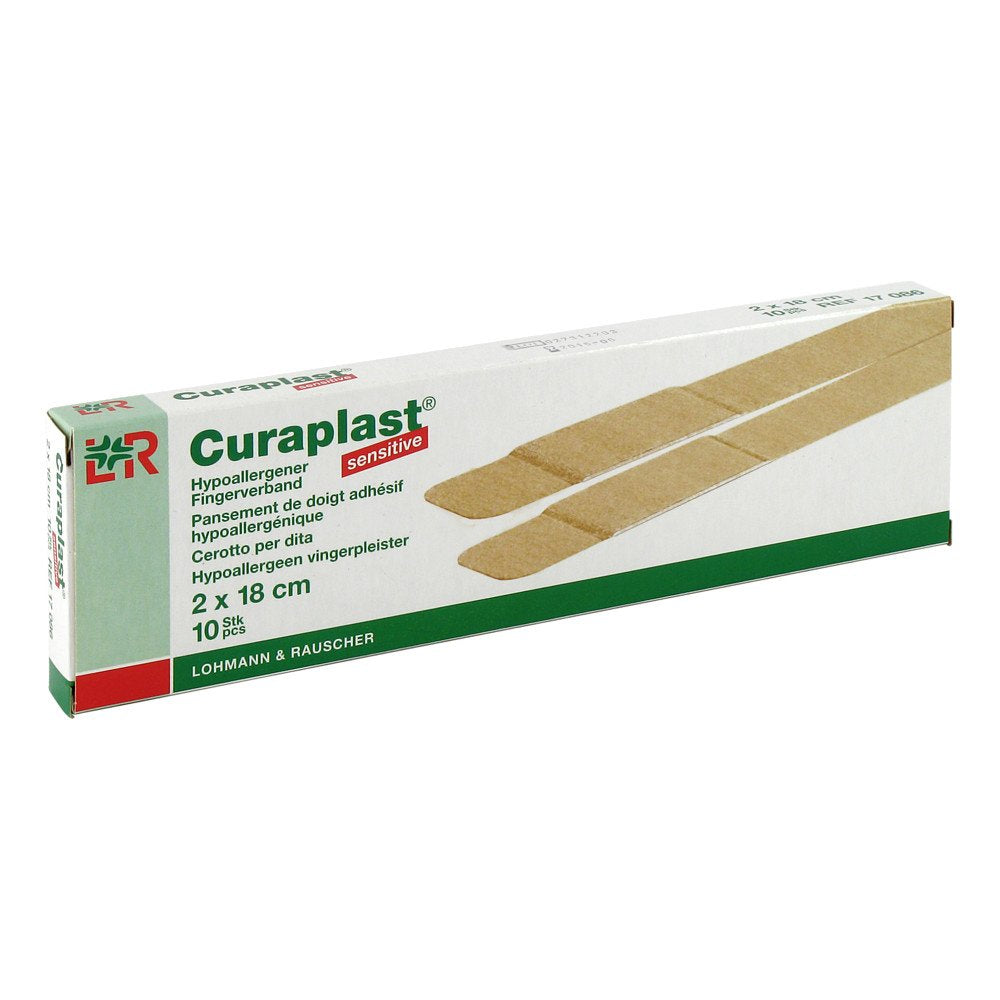 Das Produktfoto zeigt Curaplast Fingerverb.Sensitiv 2x18 Cm (10 stk) PZN 07366827