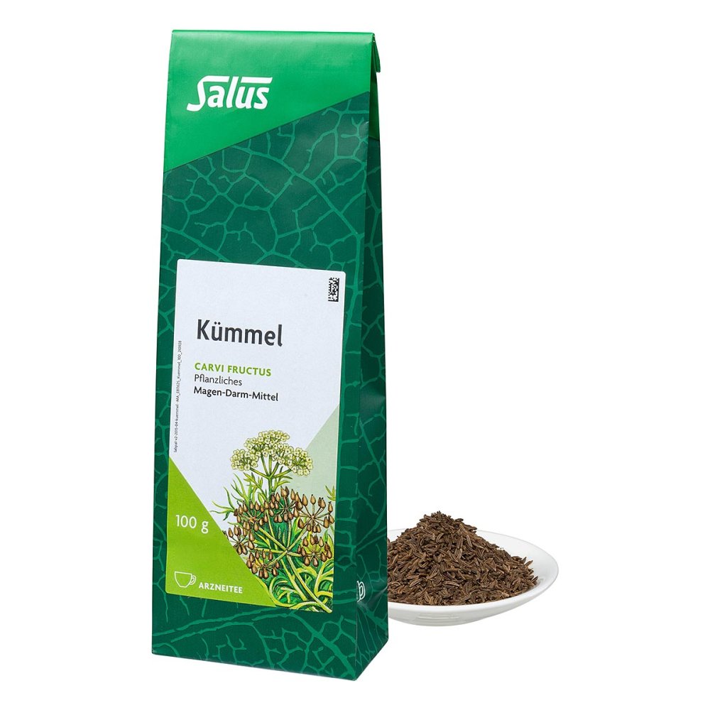 Das Produktfoto zeigt Kümmel Arzneitee Carvi Fructus Bio Salus (100 g) PZN 07381293