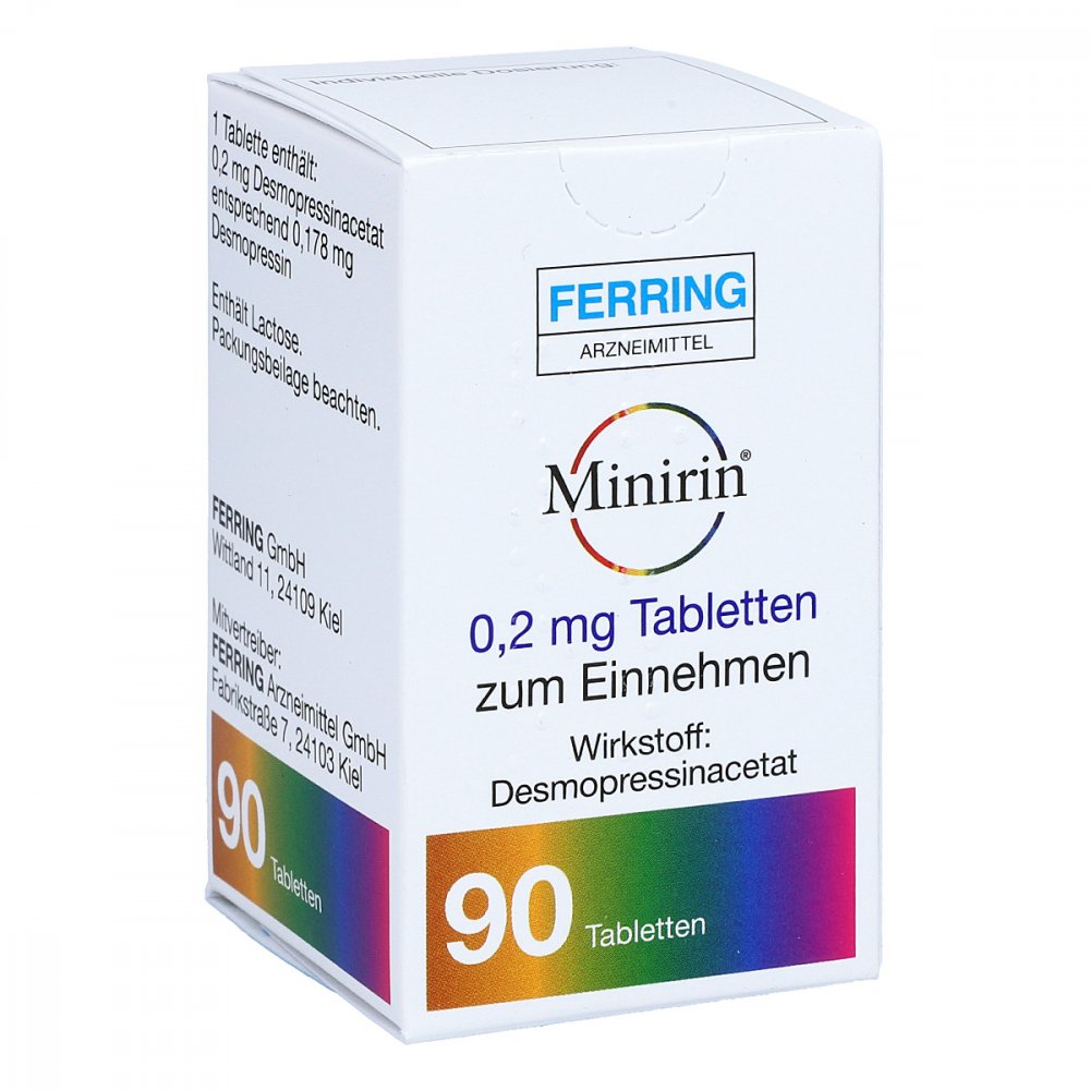 Das Produktfoto zeigt Minirin 0,2 Mg Tabletten (90 stk) PZN 07382737