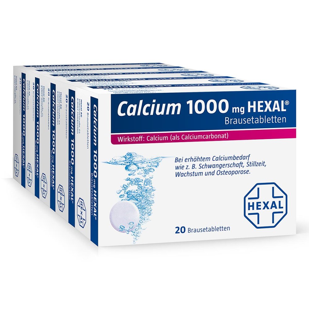 Calcium 1000 Hexal Brausetabletten (100 stk)