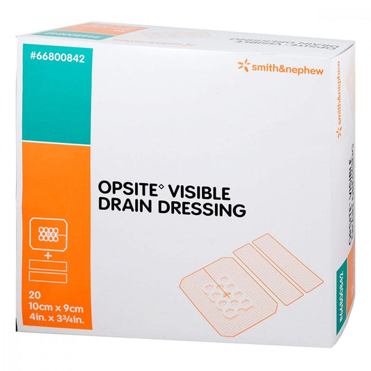 Das Produktfoto zeigt Opsite Visible Drainageverband 9x10 Cm (20 stk) PZN 07388740