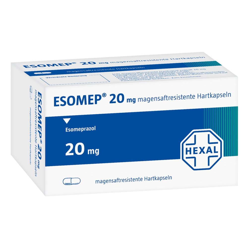 Das Produktfoto zeigt Esomep 20 Mg Magensaftresistente Hartkapseln (90 stk) PZN 07402115