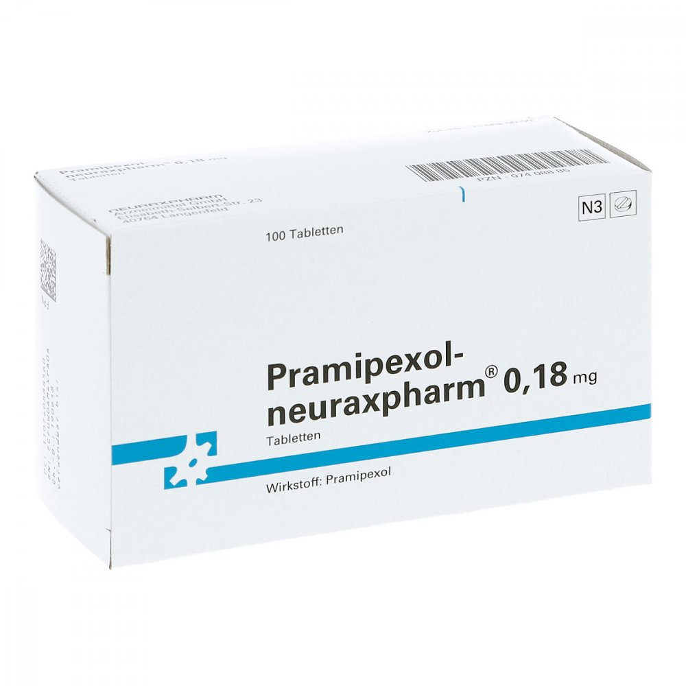 Pramipexol-Neuraxpharm 0,18 Mg Tabletten (100 stk)