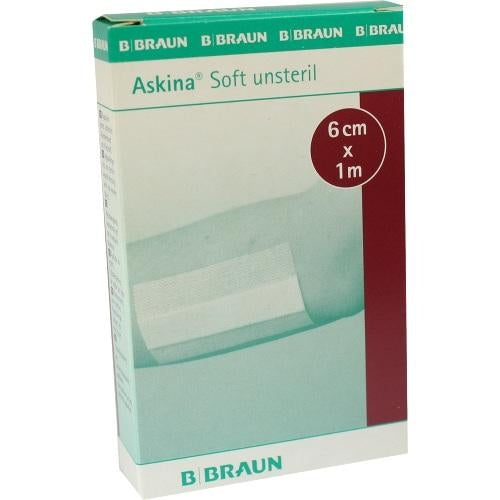 Das Produktfoto zeigt Askina Soft Wundverband 6 Cmx1 M Unsteril (1 stk) PZN 07412094