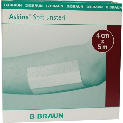 Das Produktfoto zeigt Askina Soft Wundverband 4 Cmx5 M Unsteril (1 stk) PZN 07412119