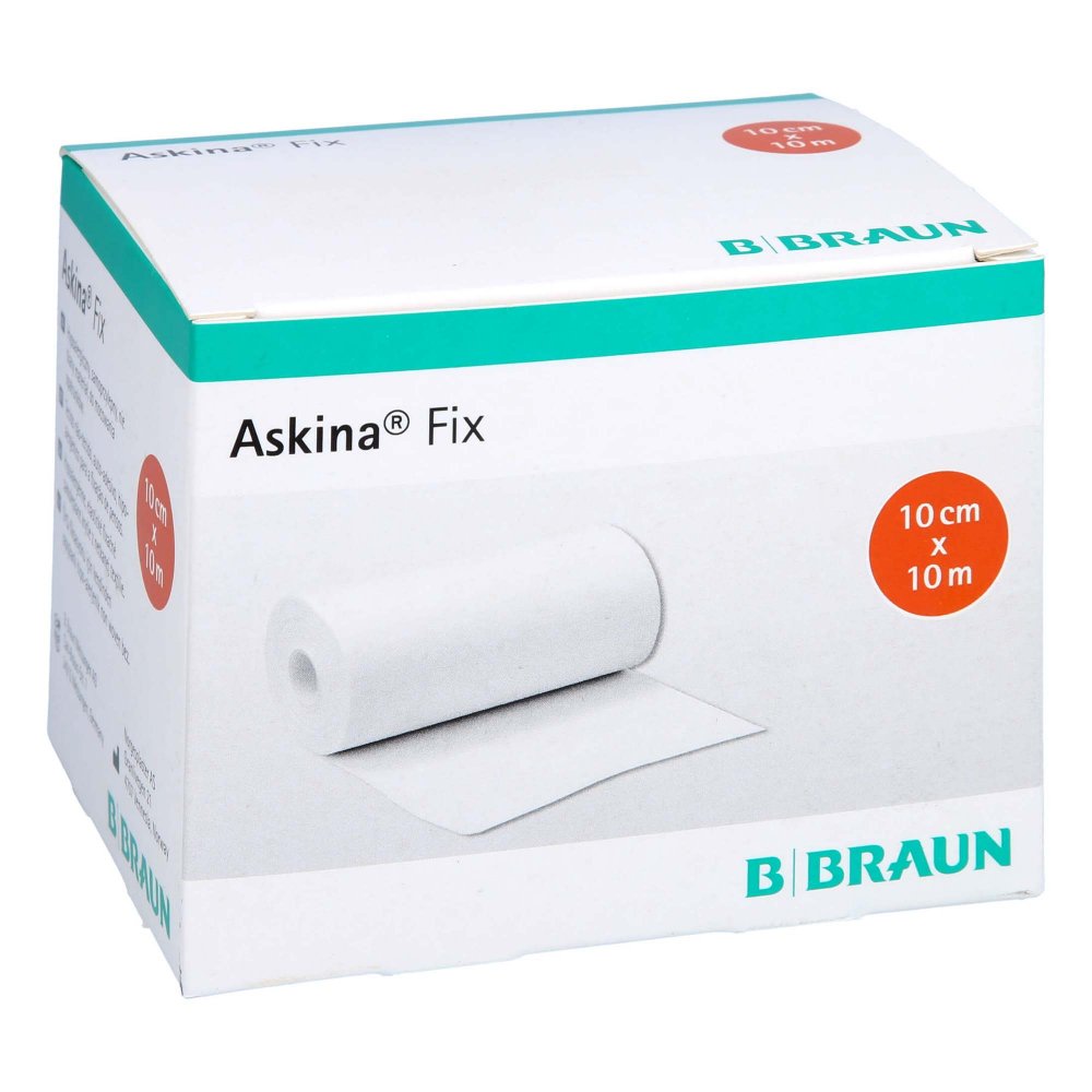 Das Produktfoto zeigt Askina Fix Fixiervlies 10 Cmx10 M Hypoallergen (1 stk) PZN 07412295