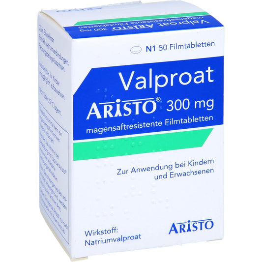 Das Produktfoto zeigt Valproat Aristo 300 Mg Magensaftres.Filmtabletten (50 stk) PZN 07415684