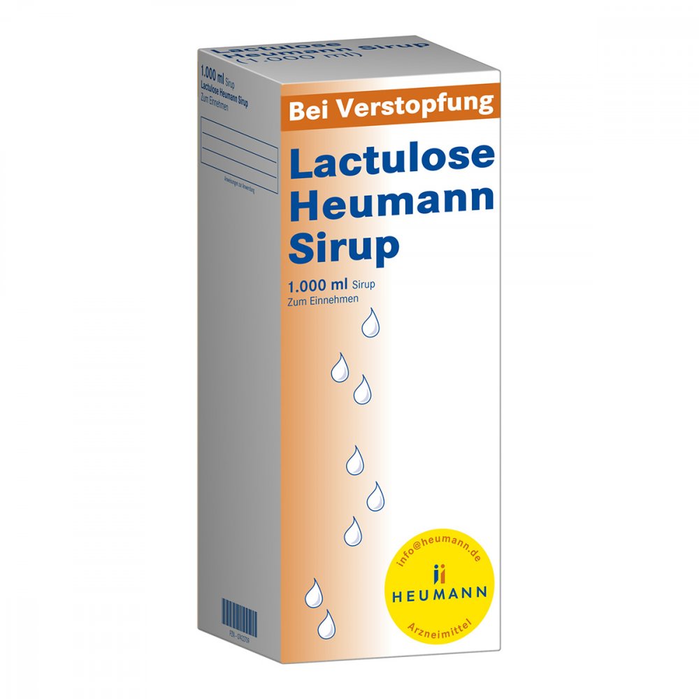 Das Produktfoto zeigt Lactulose Heumann Sirup (1000 ml) PZN 07422709