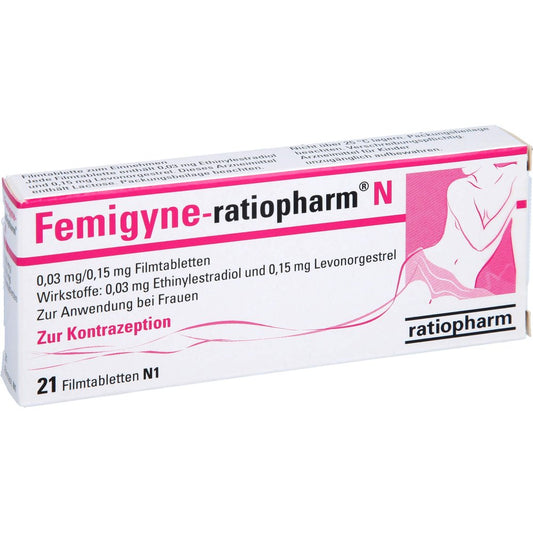 Das Produktfoto zeigt Femigyne-Ratiopharm N Filmtabletten (21 stk) PZN 07424335