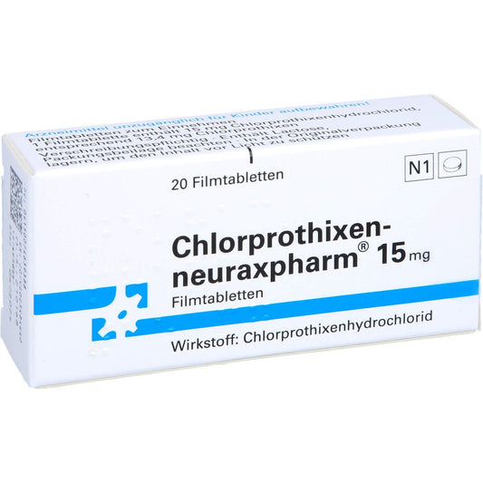 Das Produktfoto zeigt Chlorprothixen-Neuraxpharm 15 Mg Filmtabletten (20 stk) PZN 07463938