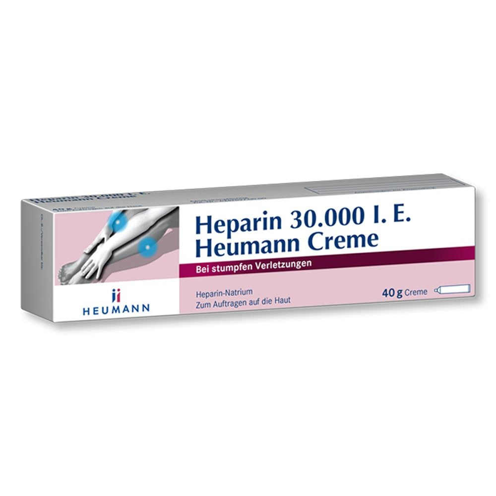 Das Produktfoto zeigt Heparin 30.000 Heumann Creme (40 g) PZN 07466902