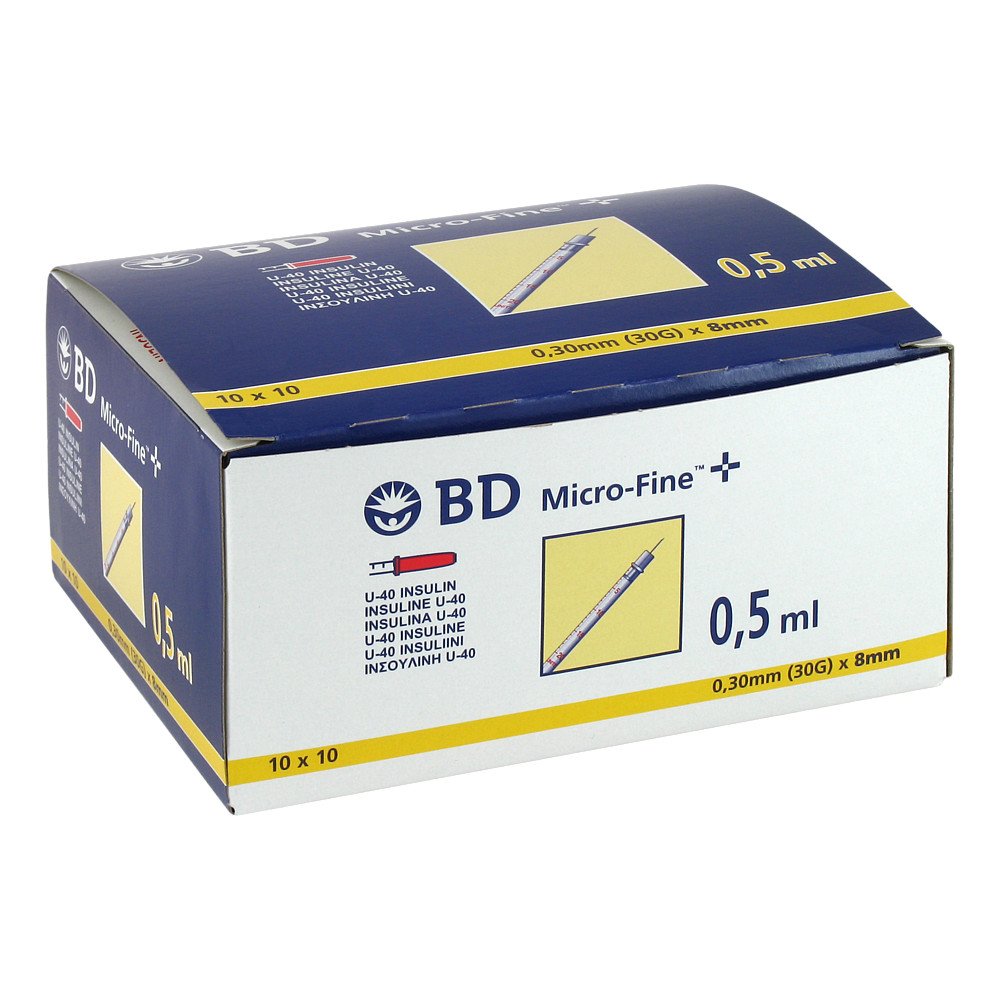 Bd Micro-Fine+ Insulinspr.0,5 Ml U40 8 Mm (100X0.5 ml)