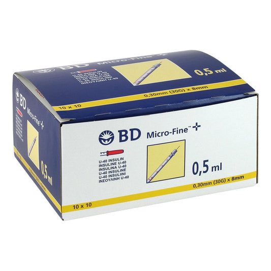 Bd Micro-Fine+ Insulinspr.0,5 Ml U40 8 Mm (100X0.5 ml)