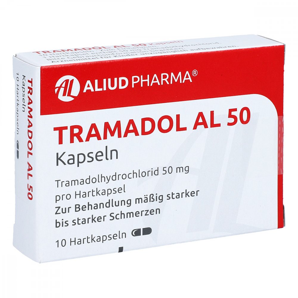 Das Produktfoto zeigt Tramadol Al 50 Kapseln (10 stk) PZN 07493106