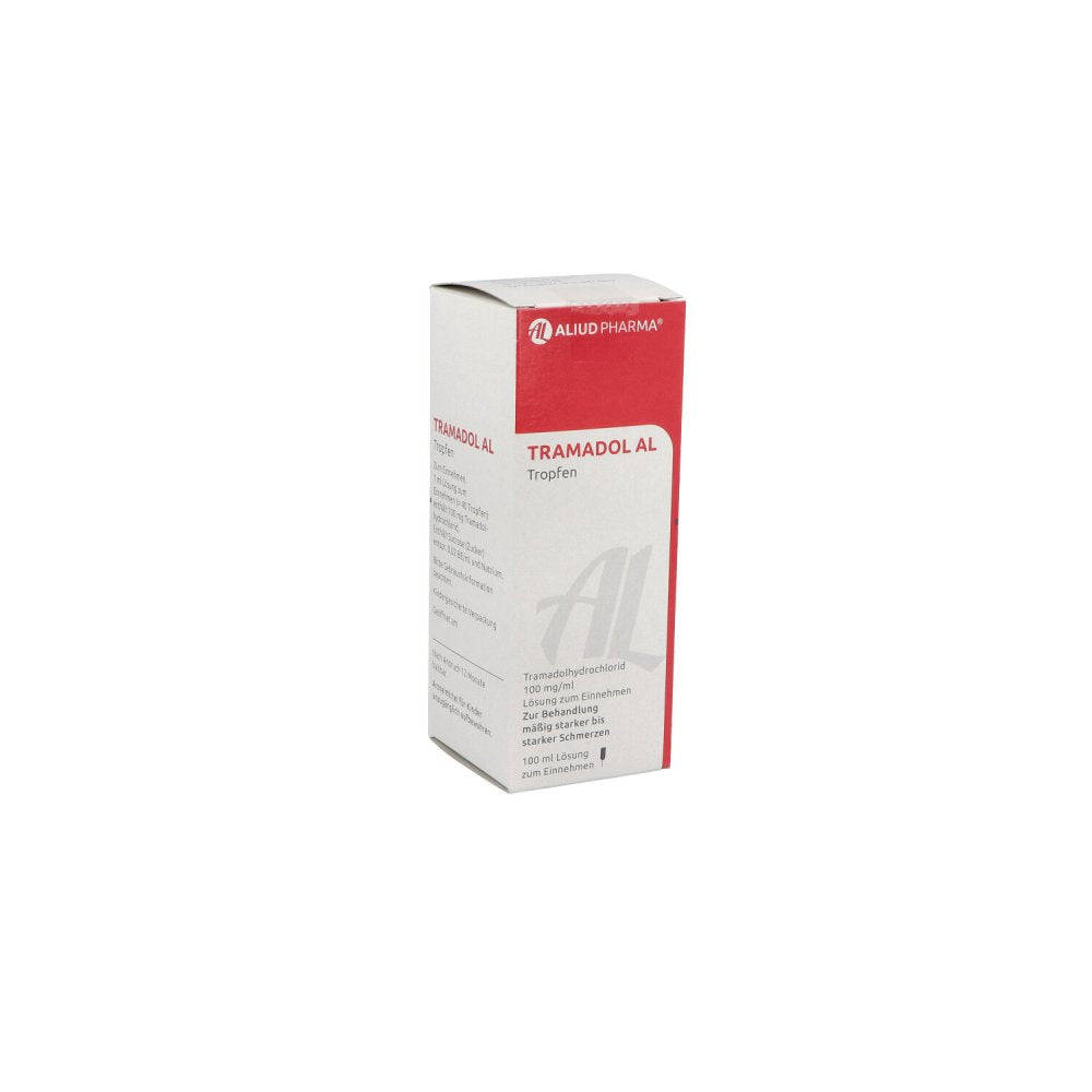 Das Produktfoto zeigt Tramadol Al Tropfen (100 ml) PZN 07493187