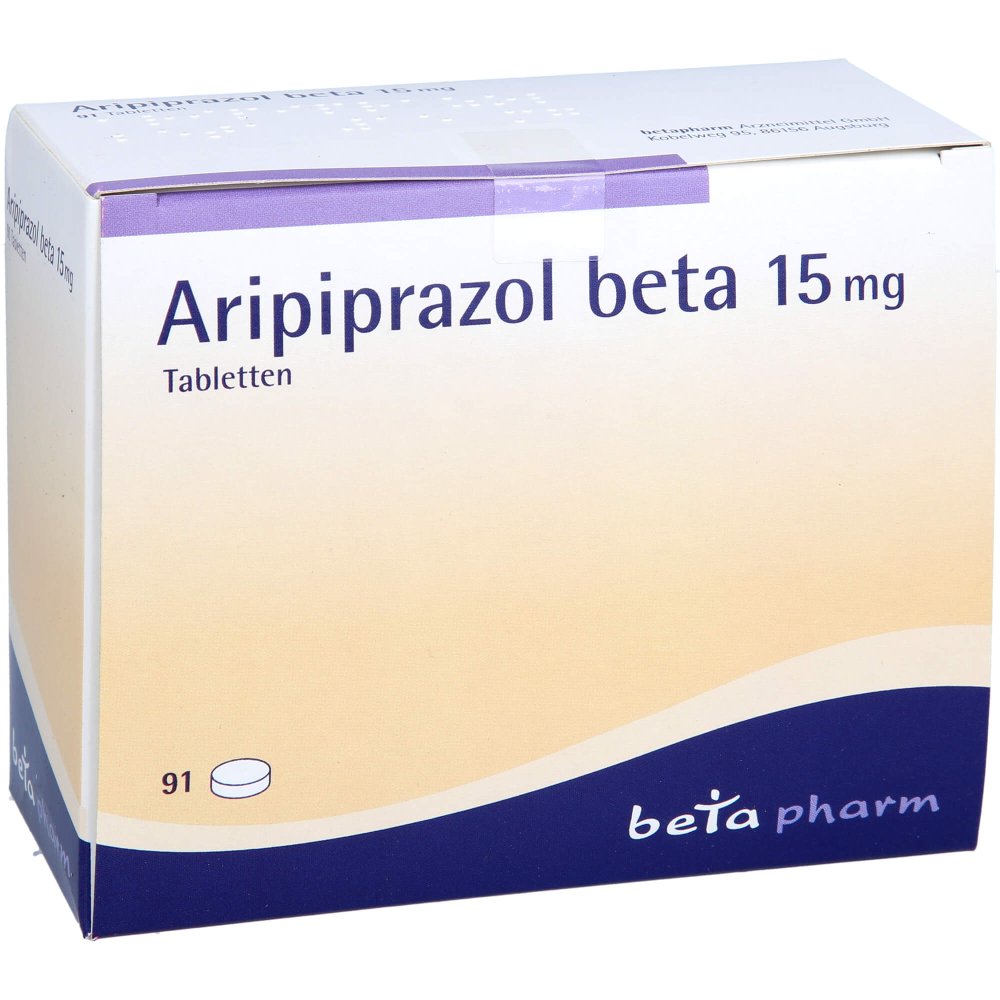Das Produktfoto zeigt Aripiprazol Beta 15 Mg Tabletten (91 stk) PZN 07504494
