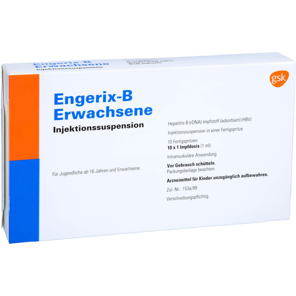Engerix-B Erwachsene Inj.-Susp.I.E.Fertigspr.O.Kan (10X1 stk)