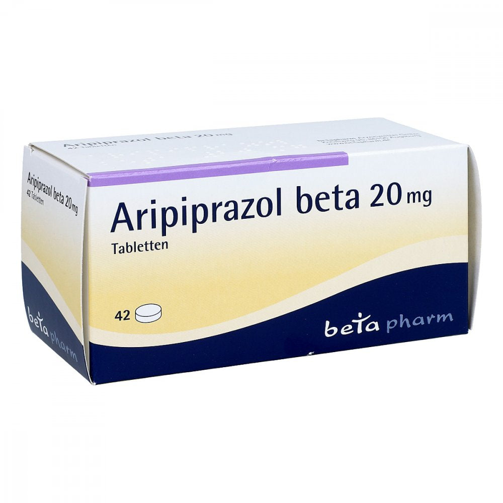Das Produktfoto zeigt Aripiprazol Beta 20 Mg Tabletten (42 stk) PZN 07504755