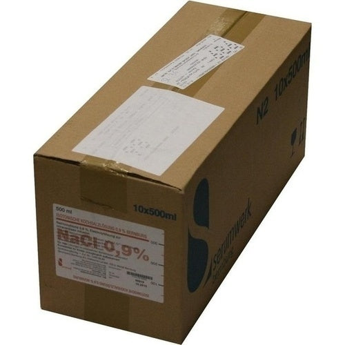 Das Produktfoto zeigt Isotonische Kochsalzlsg.0,9% Bernburg Inf.-L.Glas (10X500 ml) PZN 07510833